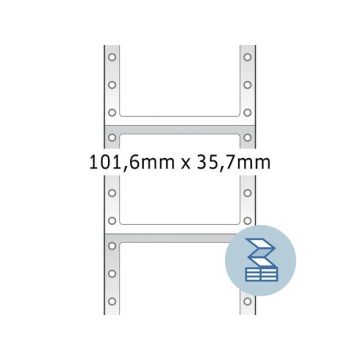 Computeretiketten 101,6x35,7 mm, 1-baan