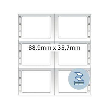 HERMA Computer labels - doorlopende kettingetiketten - 8000 etiket(ten) - 88.9 x 35.7 mm