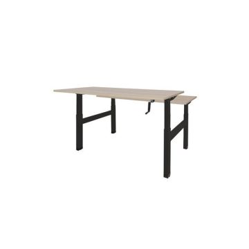 Dextro Duo Zit-Sta Bureau, 140 x 80 cm, Lindberg Eiken, Zwart