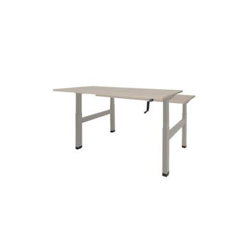 Dextro Duo Zit-Sta Bureau, 160 x 80 cm, Lindberg Eiken, Aluminium