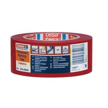 tesaflex 4169 Premium Vloermarkeringstape, 50 mm x 33 m, Rood