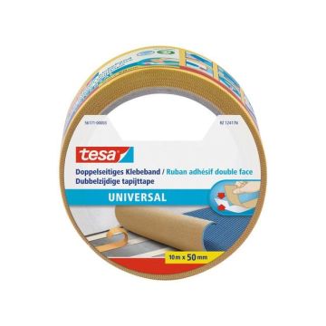 Universal Dubbelzijdige Tapijttape, 50 mm x 10 m