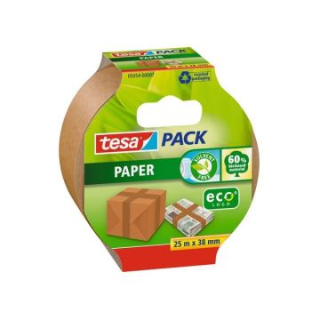 tesapack Eco Verpakkingstape Papier, 38 mm x 25 m, Bruin