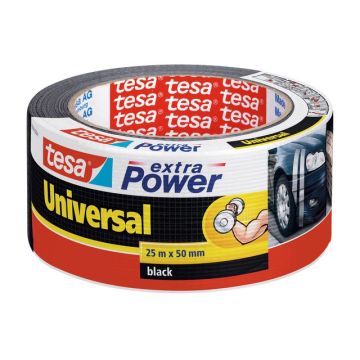 Extra Power Universal Duct Tape, 50 mm x 25 m, Zwart