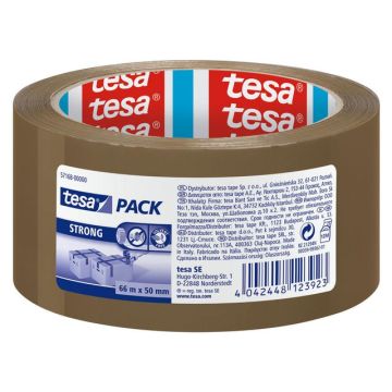 tesapack Strong Verpakkingstape PP, 50 mm x 66 m, Bruin