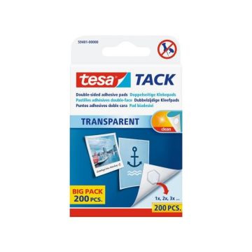 TACK Dubbelzijdige Kleefpads Value Pack, Transparant