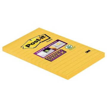 Super Sticky Notes Ultra Geel XXL Gelinieerd 101 x 152 mm