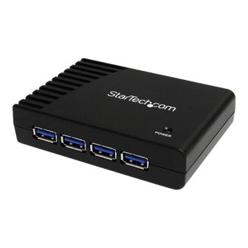 STARTECH.COM ST4300USB3EU 4 Port Black SuperSpeed USB 3.0 Hub