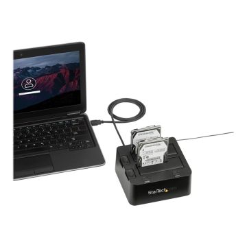 STARTECH.COM SDOCK2U33 USB 3.0 to Dual 6.35/8.89cm 2.5/3.5in SATA Hard Drive Docking Station Wi