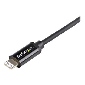 STARTECH.COM 2m 6ft Long Black Apple 8-pin Lightning Connector to USB Cable for iPhone / iPod / iPad