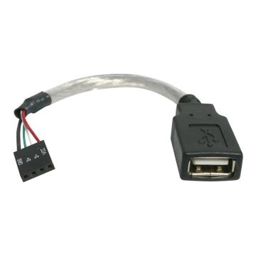 STARTECH.COM 6in USB 2.0 Cable - USB A Female to USB Motherboard 4 Pin Header F/F