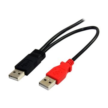 STARTECH.COM 6 ft USB Y Cable for External Hard Drive - USB A to mini B