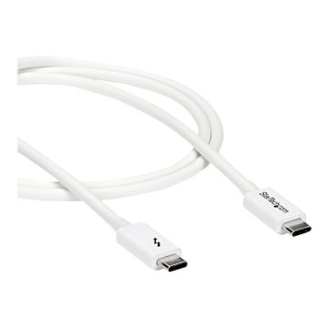 STARTECH.COM Thunderbolt 3 Cable - 20Gbps - 1m - White - Thunderbolt USB and DisplayPort Compatible