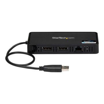 STARTECH.COM USB to Dual DisplayPort - Mini Dock - Mac and Win - Dual 4K 60Hz - GbE - DisplayPort Hu