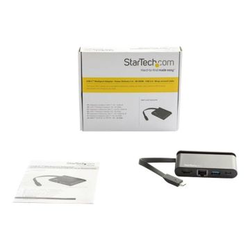 STARTECH.COM USB C Multiport Adapter with HDMI - 4K - Mac / Windows - 2x USB 3.0 1xC 1xA - 100W PD 3