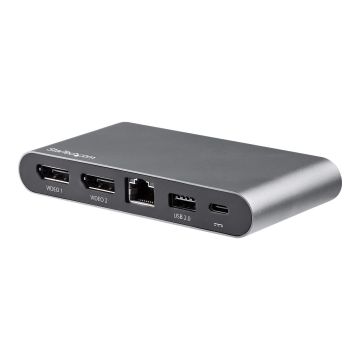 STARTECH.COM USB C Multiport Adapter - Dual 4K Monitor - Windows - USB-C to Dual DisplayPort Adapter