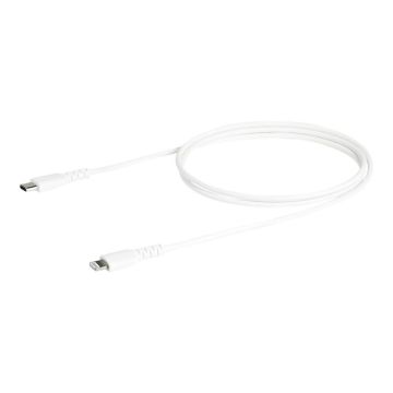 STARTECH.COM 1m 3.3ft USB C to Lightning Cable - MFi Certified - Durable USB Lightning Charging Cable - White RUSBCLTMM1MW