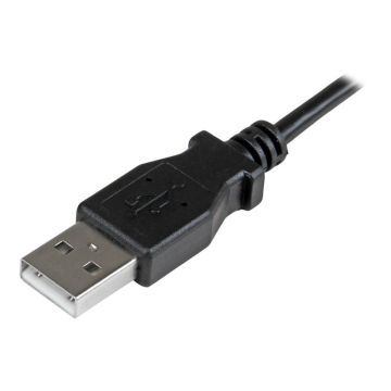 STARTECH.COM 0.5m Right Angle Micro USB Cable - USB to Micro USB Cable - USB Charger Cable - Charge and Sync - 24 AWG