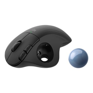 LOGITECH ERGO M575 Trackball optical 5 buttons wireless 2.4 GHz Bluetooth 5.0 LE USB wireless receiver graphite