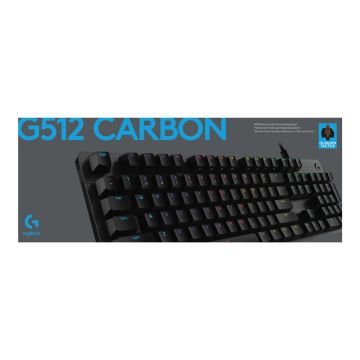 LOGITECH G512 Carbon Lightsync RGB Mechanical Gaming Keyboard with GX Brown switches Carbon FRA Central