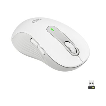 LOGITECH Signature M650 L Mouse large size optical 5 buttons wireless Bluetooth 2.4 GHz Bolt USB receiver off-white