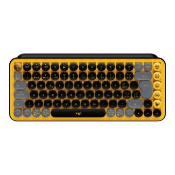 LOGITECH POP Keys Wireless Mechanical Keyboard With Emoji Keys - BLAST YELLOW - (PT)