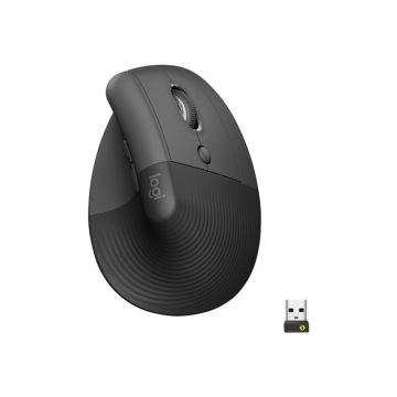 LOGITECH Lift for Business Vertical mouse ergonomic 6 buttons wireless Bluetooth 2.4 GHz Bolt USB receiver graphite