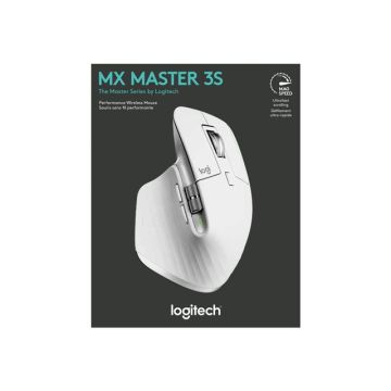 LOGITECH Master Series MX Master 3S Mouse ergonomic optical 7 buttons wireless Bluetooth 2.4 GHz Bolt USB receiver