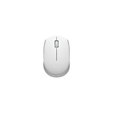 LOGITECH M171 Mouse right and left-handed optical 3 buttons wireless 2.4 GHz USB wireless receiver off-white