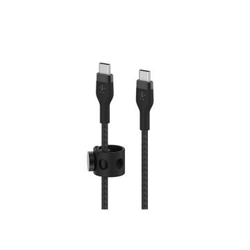 USB-C to USB-C Braided Silicone White Black Mix 1m Twin Pack