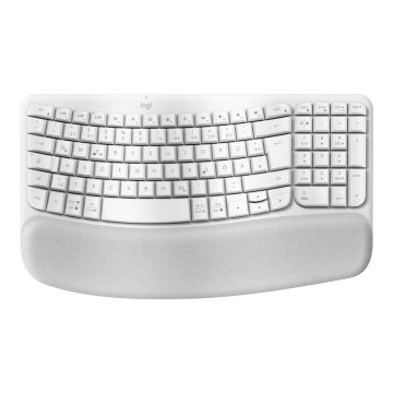 LOGITECH Wave Keys wireless ergonomic keyboard - OFFWHITE - (DE) - 2.4GHZ/BT - N/A - CENTRAL-419 - UNIVERSAL