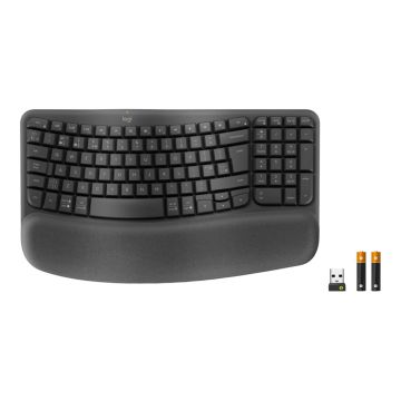 LOGITECH Wave Keys for Business - GRAPHITE - (UK) - 2.4GHZ/BT - N/A - INTNL-973 - B2B