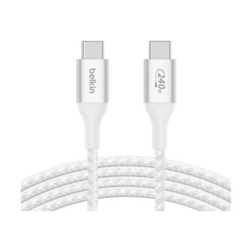 Boost Charge 240w USB-C to USB-C Cable 2M White