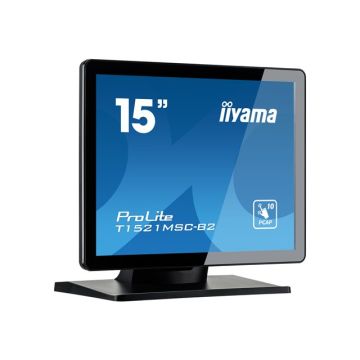 IIYAMA T1521MSC-B2 15inch PCAP Bezel Free Front 10P Touch 1024x768 Speakers VGA HDMI 325cd/m USB Int