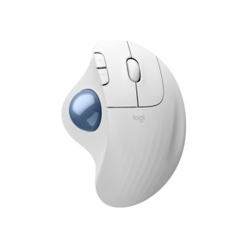 LOGITECH ERGO M575S Wireless Trackball - Off White + Blue Ball