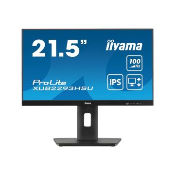 IIYAMA XUB2293HSU-B7 21.5inch IPS FHD 100Hz 300cd/m2 1ms HDMI DP 2xUSB 2.0 Speakers 15cm Height Adj.