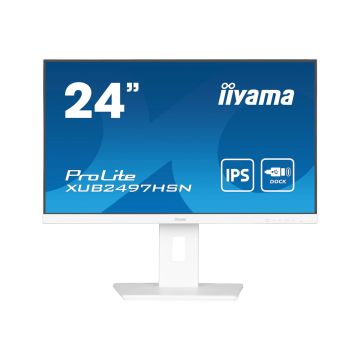 IIYAMA XUB2497HSN-W2 24inch IPS FHD 300cd/m2 1ms HDMI DP DP OUT 3xUSB 3.2 USB C 7.5W LAN Speakers 15