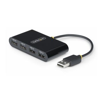 STARTECH.COM 4-Port USB 2.0 Hub USB Bus Powered Small Travel Mini USB Hub Multi-Port USB 2.0 Splitter Portable USB Hub