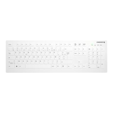 CHERRY Flat Profile Hygiene Desktop Keyboard Sealed White (FR)