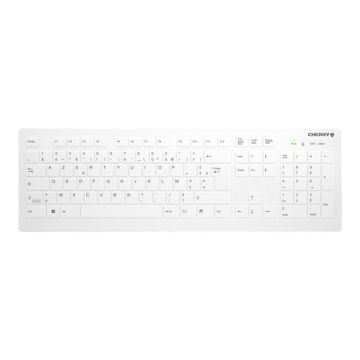 CHERRY Flat Profile Hygiene Desktop Keyboard Sealed White (FR)