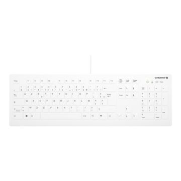 CHERRY Flat Profile Hygiene Desktop Keyboard Sealed USB White (FR)