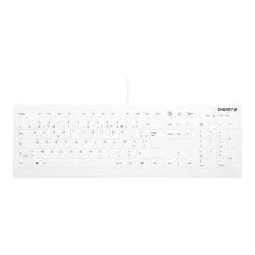 CHERRY Flat Profile Hygiene Desktop Keyboard Sealed USB White (FR)