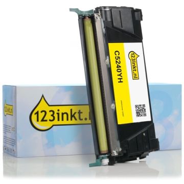 Lexmark C5240YH toner geel hoge capaciteit (123inkt huismerk)