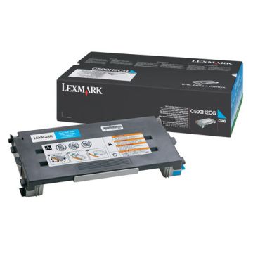 Lexmark C500H2CG toner cyaan hoge capaciteit (origineel)