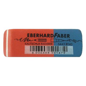 Eberhard Faber gum rood/blauw