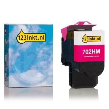 Lexmark 702HM (70C2HM0) toner magenta hoge capaciteit (123inkt huismerk)