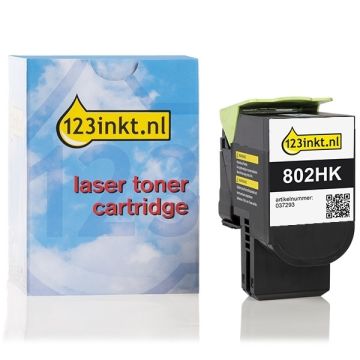 Lexmark 802HK (80C2HK0) toner zwart hoge capaciteit (123inkt huismerk)