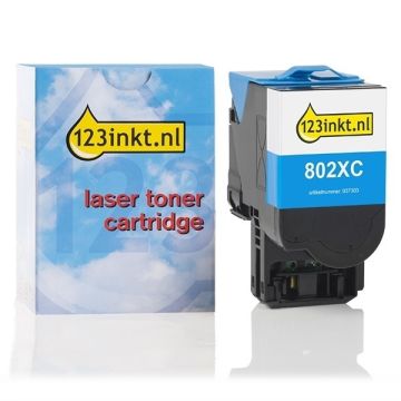 Lexmark 802XC (80C2XC0) toner cyaan extra hoge capaciteit (123inkt huismerk)