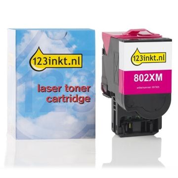 Lexmark 802XM (80C2XM0) toner magenta extra hoge capaciteit (123inkt huismerk)