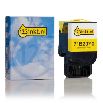 Lexmark 71B20Y0 toner geel (123inkt huismerk)